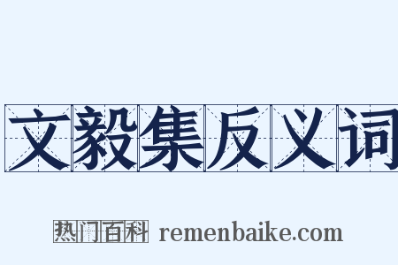 文毅集反义词是什么意思的图片